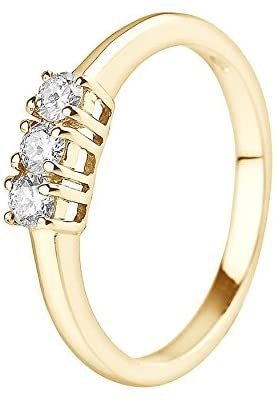 You Engagement Ring Gold 9 ct 375 Diamonds 0,15 ct Size 60 (19.1)