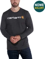 Koszulki męskie - Carhartt Koszulka Carhartt EMEA Signature L/S Carbon - miniaturka - grafika 1