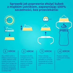 kubek z silikonowym ustnikiem FirstCup 150ml różowy - Kubki dla dzieci - miniaturka - grafika 3