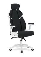 Fotele i krzesła biurowe - Fotel biurowy Charun biały/ czarny - miniaturka - grafika 1
