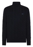 Dresy męskie - Maglia Uomo Sun68 K45139/07 NAVY - miniaturka - grafika 1