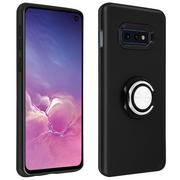 Etui i futerały do telefonów - Etui Samsung Galaxy S10e Shockproof z pierścieniem zabezpieczającym i wypukłymi krawędziami Czarne - miniaturka - grafika 1