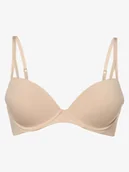 Biustonosze - Calvin Klein Damski biustonosz z fiszbinami Kobiety Sztuczne włókno beżowy|różowy jednolity, 70B - miniaturka - grafika 1