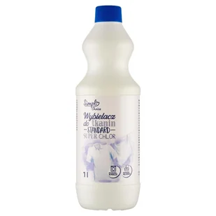 Simpl Choice Wybielacz do tkanin standard super chlor 1 l - Środki do prania - miniaturka - grafika 1