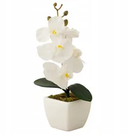 Sztuczne kwiaty - SZTUCZNY STORCZYK SILIKONOWY biały dekoracja do salonu na prezent 27cm - miniaturka - grafika 1