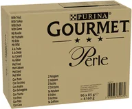 Mokra karma dla kotów - Zestaw Gourmet Perle, 96 x 85 g - Pstrąg, indyk, kaczka, dziczyzna w galarecie - miniaturka - grafika 1