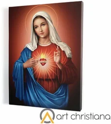 Serce Maryi - obraz na płótnie canvas - Ikony i obrazy sakralne - miniaturka - grafika 1