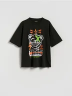 Koszulki dla chłopców - Reserved - T-shirt z nadrukiem Fortnite - czarny - miniaturka - grafika 1