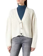 Swetry damskie - Urban Classics Damski kardigan z dzianiny oversize, Whitesand, XS - miniaturka - grafika 1