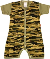 Pajacyki dla niemowląt - PAJAC KRÓTKI rękaw rampers , Moro khaki 68 KLEKLE - miniaturka - grafika 1