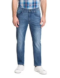 Spodnie męskie - Pioneer Spodnie męskie z 5 kieszeniami, stretch dżinsy, niebieskie Used Buffies, 34 W / 34 L, Blue Used Buffies, 34W / 34L - grafika 1