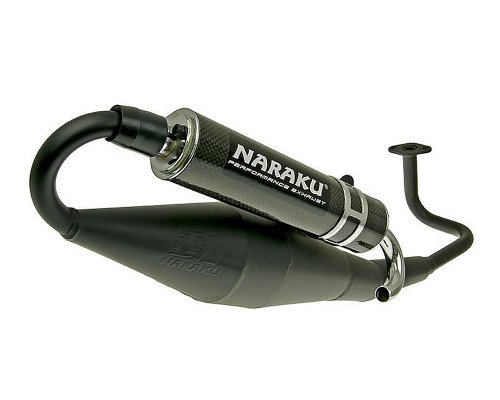 Układ wydechowy NARAKU Crossover czarny/Carbon - MAWI Street Race (YY50QT-6)