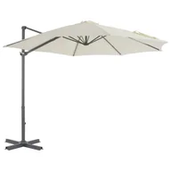 Parasole ogrodowe - Parasol wiszący z aluminiowym słupkiem, 300 cm, piaskowy - miniaturka - grafika 1
