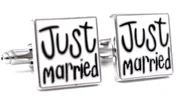 Spinki do mankietów i krawatów - Spinki do mankietów - Just Married U55 - miniaturka - grafika 1