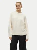 Swetry damskie - Vero Moda Sweter Boom 10320463 Écru Loose Fit - miniaturka - grafika 1