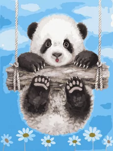Malowanie po numerach 30x40 Panda na huśtawce / Twoje Hobby - Farby i media malarskie - miniaturka - grafika 1