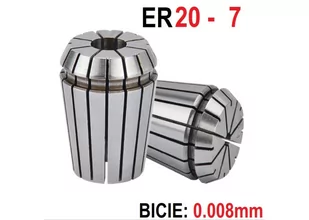Tulejka zaciskowa ER20 FI 7mm Bicie 0,008mm CNC Professional - Tuleje - miniaturka - grafika 1