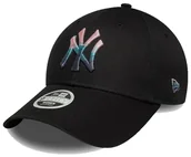 Czapki damskie - Czapka z daszkiem NEW ERA damska NYY MLB Metallic Logo 9FORTY czarna - miniaturka - grafika 1