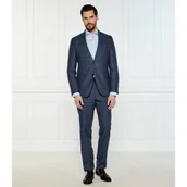 Garnitury - BOSS BLACK Lniany garnitur C-Huge-2Pcs-Peak-252 | Slim Fit | z dodatkiem wełny - miniaturka - grafika 1