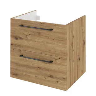Szafka pod umywalkę wisząca Remix 60x46x58 cm brązowa złoty dąb Sensea - Szafki łazienkowe - miniaturka - grafika 1