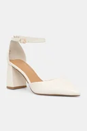 Czółenka - Aldo czółenka skórzane JAN kolor biały na słupku 13773017 - miniaturka - grafika 1