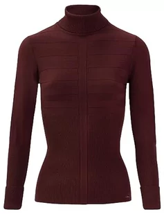 Morgan Sweter damski sweter Fin Col Roulé Mentos, czerwony (Weinrot), XS - Swetry damskie - miniaturka - grafika 1