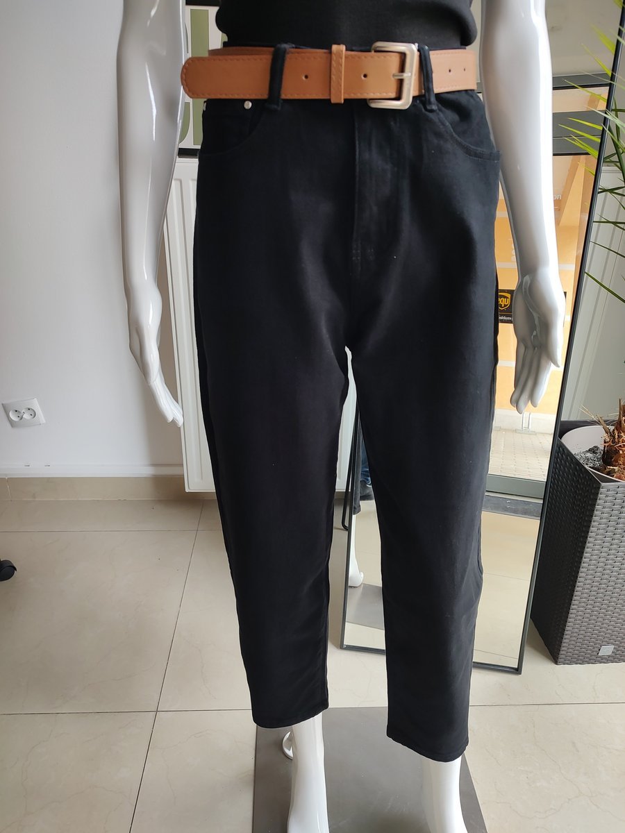 Jeansowe spodnie Balloon fit - czarny L M.Sara