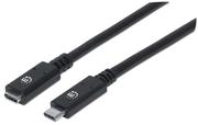 Kable komputerowe i do monitorów - Przedłużacz Usb C-C M/f 0,5m USB3.1 SuperSpeed+ 5A - miniaturka - grafika 1