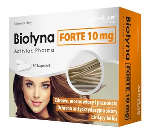 ACTIVLAB PHARMA ACTIVLAB PHARMA Biotyna Forte 10 mg 30 caps - Włosy, skóra, paznokcie - miniaturka - grafika 1