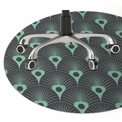 Podnóżki, podpórki, podkładki - Mata na podłogę pod krzesło Neonowy błękit fi100 cm - miniaturka - grafika 1