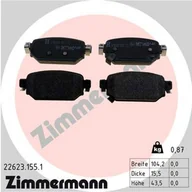 Klocki hamulcowe - Klocki hamulcowe - komplet ZIMMERMANN 22623.155.1 - miniaturka - grafika 1