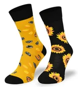 Skarpetki męskie - Kolorowe skarpetki asymetryczne, Słoneczniki, 39/42 - miniaturka - grafika 1