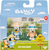 Figurki dla dzieci - BLUEY BINGO FIGURKI ZESTAW FIGUREK 2 PACK HOLIDAY AKCESORIA - miniaturka - grafika 1
