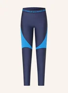 Legginsy - Under Armour Legginsy Ua Heatgear® Rib blau - miniaturka - grafika 1