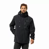 Kurtki męskie - Męska kurtka przeciwdeszczowa Jack Wolfskin JASPER 2L JKT M black - L - miniaturka - grafika 1