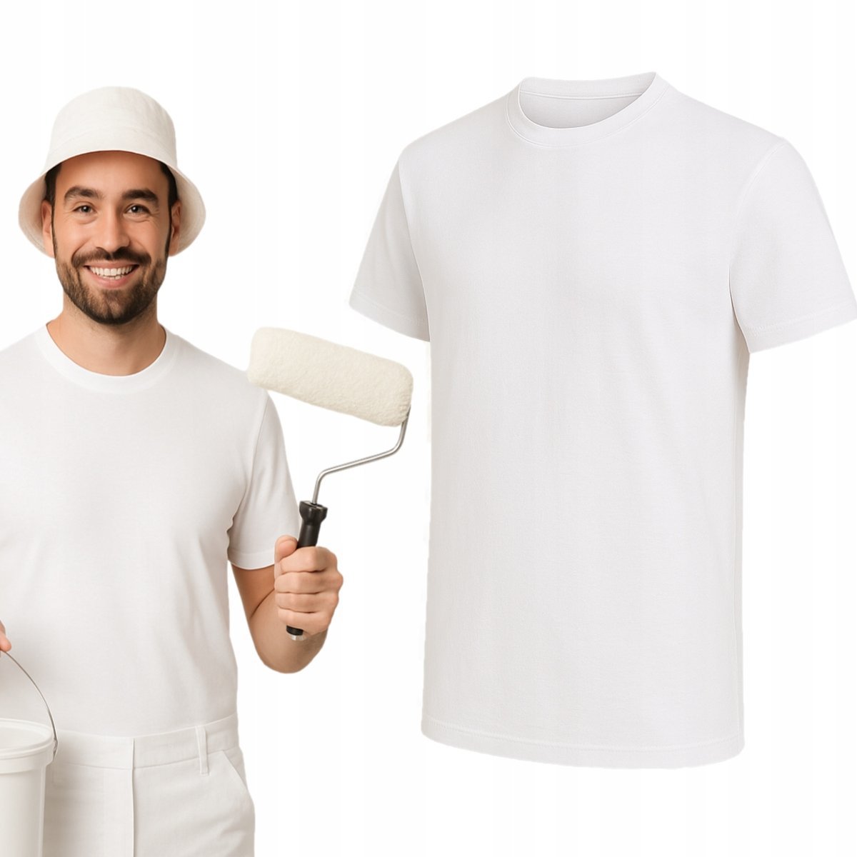 Koszulka robocza męska ochronna 100% BAWEŁNA T-shirt męski bawełniana XL