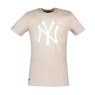 Koszulki męskie - New Era Męski T-shirt MLB Seasonal Team Logo Neyyan STN z krótkim rękawem beżowy beżowy (Med Beige) L 12369829 - miniaturka - grafika 1