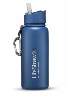 Lifestraw Go Stainless Steel, Bidon na wodę, Medium Blue, Renew - Shakery i bidony sportowe - miniaturka - grafika 1