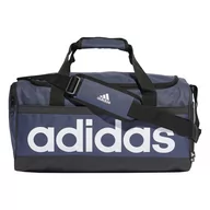 Torby podróżne - Torba adidas Essentials Linear Duffel Small granatowo-biała HR5353 - miniaturka - grafika 1