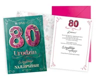 Kartki okolicznościowe i zaproszenia - Karnet Urodziny 80 - Kukartka - miniaturka - grafika 1