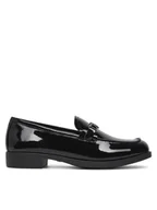 Półbuty damskie - LOVE MOSCHINO Lordsy JA10012G1MIH000B Czarny - miniaturka - grafika 1