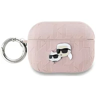 Akcesoria do słuchawek - Karl Lagerfeld KLAP2PGKCPP AirPods Pro 2 (2022/2023) cover różowy/pink Monogram Karl & Choupette Head - miniaturka - grafika 1