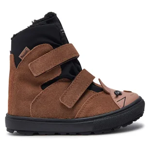 Śniegowce Mrugała MALI 7251/4-34 Brązowy - Buty dla dziewczynek - miniaturka - grafika 1
