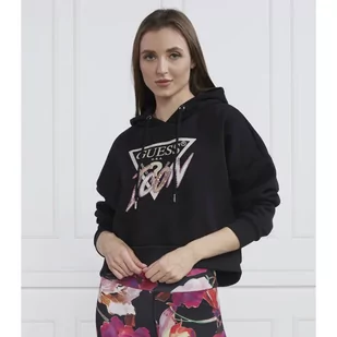 GUESS Bluza ICON | Cropped Fit - Bluzy damskie - miniaturka - grafika 1