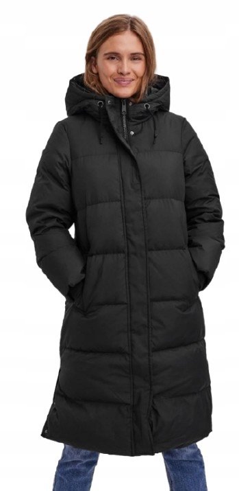 VERO MODA PUCHOWY PIKOWANY PŁASZCZ Z KAPTUREM M JPA