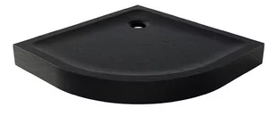 New Trendy B-0558 Brodzik MILD STONE akrylowy p$362łokrągy R55 80x80x11,5 czarny - Brodziki prysznicowe - miniaturka - grafika 1