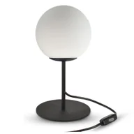 Lampy stojące - Lampka Nocna Stołowa Biurkowa Full Globe Glass 561-L1 G9 Biała kula Led - miniaturka - grafika 1