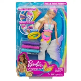 Barbie Lalka Dreamtopia Syrenka. Kolorowa magia GCG67 Mattel Outlet - Lalki dla dziewczynek - miniaturka - grafika 1