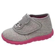 Kapcie damskie - Fischer Kapcie dziewczęce Flexi, szary, 21 EU - miniaturka - grafika 1