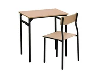 Meble do szkół i przedszkoli - Zestaw Leon NR 6 stolik jednoosobowy z krzesłem - miniaturka - grafika 1